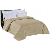 Cotton World Gewatteerde dubbelzijdige sprei 220x240cm - Latte Beige