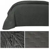 Cotton World Luxe Wattenaarde Pluche Sprei Tommaso 200x220cm - Grafiet