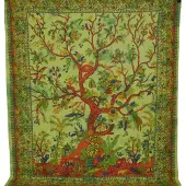 Boho Indiase Sprei 'Levensboom' Katoen 240x210cm