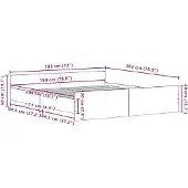 vidaXL Bedframe zonder matras, zwart eikenhout, 180x200 cm, houtvezel