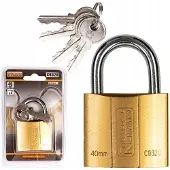 Richmann Gouden Stalen Hangslot 40mm met 4 Sleutels - Robuust en Duurzaam
