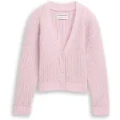 Tom Tailor Gebreid vest lichtblauw / goud / neonlila / rosa