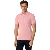Hackett London Heren Slim fit piqué poloshirt roze (XXL), Casual, Katoen, Korte mouwen HM5600093