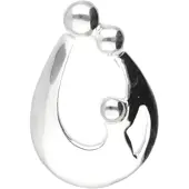 MOOYE ® - Collectie Zilveren Familie Ouders met kind kettinghanger