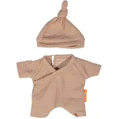 Miniland poppen pyjama met muts - poppenkleding 21cm multicolor.