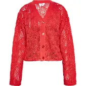 Mymo Gebreid vest rood