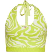 Mymo Gebreide top groen / wolwit