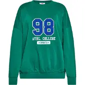 Mymo Sweatshirt blauw / donkergroen / wit