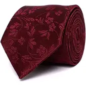 Tresanti DANTEA Silk tie with flowers Burgundy (TRTIIE353 - 602)
