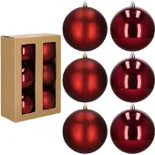 Springos Kerstballen | 6 Stuks | Rood