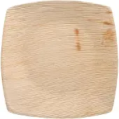 Papstar Bord QUADRATO Puur, wegwerp, vierkant, L 200 x B 200 mm, water- en hittebestendig, composteerbaar, palmblad, naturel, 25 stuks