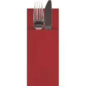 Papstar Bestekzakken "Airlaid", 5 x 100 st., B 85 x H 200 mm, 1/8 vouw, Airlaid, bordeaux