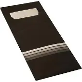 Papstar Bestekzakjes Stripes, incl. wit servet, 520 st, b 85 x h 200 mm, papier, zwart/wit