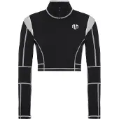 MOROTAI Functioneel shirt 'Kansei Chrome' lichtgrijs / zwart