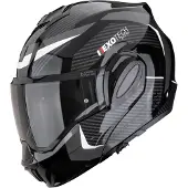 Scorpion EXO-TECH Evo Pro Acuti Systeemhelm Zwart/Zilver 2XL unisex