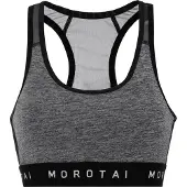 MOROTAI Sport bh 'Athletic' grijs gemêleerd / zwart / wit