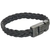 Josh Heren Leren Armband Zwart | 24831