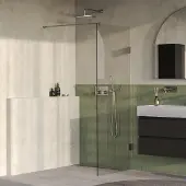 Brauer Void inloopdouche helder glas 70x200cm incl. glascoating PVD RVS-kleurig geborsteld