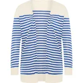 Dreimaster Maritim Gebreid vest crème / blauw