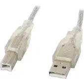 Lanberg - USB 2.0 Kabel - 5m - Ferriet Kern - Transparant