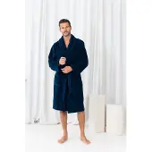 Casilin Teddy Badjas Dames en Heren - Fleece en katoen - Maat XL - Jeansblauw