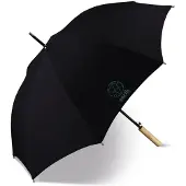 Happy Rain Earth 61101 Lange zwarte automatische paraplu dames