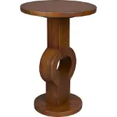Dutchbone Tondo Bijzettafel Rond 36 cm Mangohout Bruin 50012