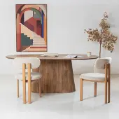 Giga Meubel Eettafel Salvador Naturel Ovaal 160cm