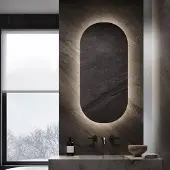 Martens & Meijer Toiletspiegel Orlando 30x90 cm Incl. Indirecte Verlichting Rondom