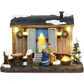 Santaville Residential Caravan with LED Polyresin 20cm