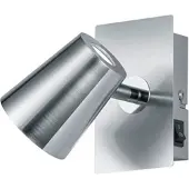 TRIO Leuchten Spot Coupe 1 - Plafond spot - 1 lichts - D 155 mm - staal