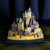 Papercrush Pop-up kaart 3D Handgemaakte pop-upkaart-Bethlehem pop-upkaart/kerst/geldcadeau/wenskaart/