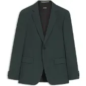 BOSS Slim-fit blazer van stretchwol met dessin