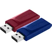 Verbatim Slider USB-stick 32 GB Rood, Blauw 49327 USB-A 2.0