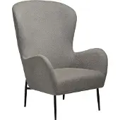 Ebuy24 Glam Dan-Form fauteuil met armleuningen bouclé lichtbruin.