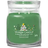 Yankee candle - Shimmering Christmas Tree Medium Geurkaars - 50 branduren - 2 lonten