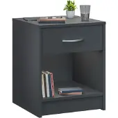 Casaria Nachtkastje Hamburg Antraciet 50x40x35cm