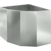 vidaXL Hoek Plantenbak zilver 60 x 60 x 50 cm Verzinkt staal
