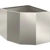 vidaXL Hoek Plantenbak zilver 45 x 45 x 35 cm Roestvrij staal