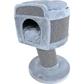 Gebr. De Boon Boony krabton op voet 1-gaats 70 cm grijs/grijs Klimmeubels