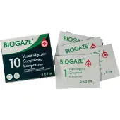 Biogaze Verbandgazen 5 X 5 Cm 10 Stuks