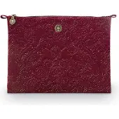 Pip studio Toilettas Velvet Quiltey Days Cosmetic Flat Pouch Large Red