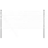 vidaXL Hekpaal. 2 pcs Zilver 100 cm Poedercoated staal