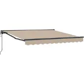 vidaXL Zonnescherm Frame Beige 350 x 250 cm Polyester met PU-coating