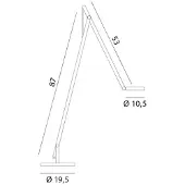 Rotaliana Vloerlampe , String F1 DTW, dimbare, Zwart, Woonkamer, Metaal, Designer