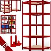 Monzana Stellingen voor zwaar gebruik Rood 180x70x40cm gegalvaniseerd 875kg