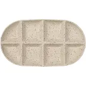 Sagaform Ditte serveerschotel groot 20x36 cm Beige-wijnrood