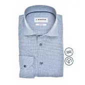 Ledub overhemd blauw geprint katoen