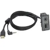 ACV 44-1324-002 tussenstuk voor kabels OEM USB / AUX USB-A / 3,5mm Zwart