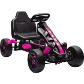 AIYAPLAY Pedal Go Kart-Kunststoff, Metall-100L x 59B x 60,5H cm-Rosa